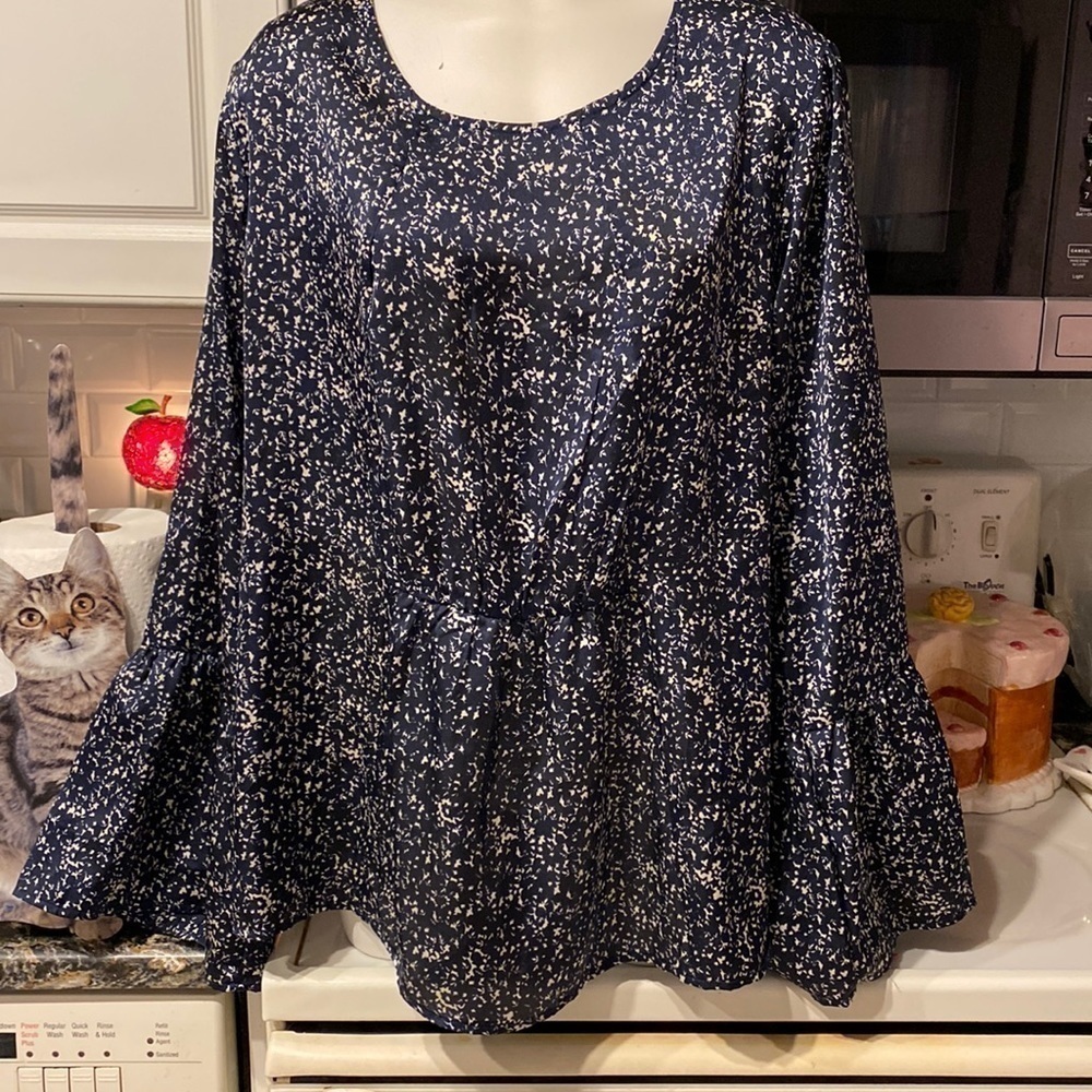 B womens Bobeau long sleeve pullover plus size top 2X